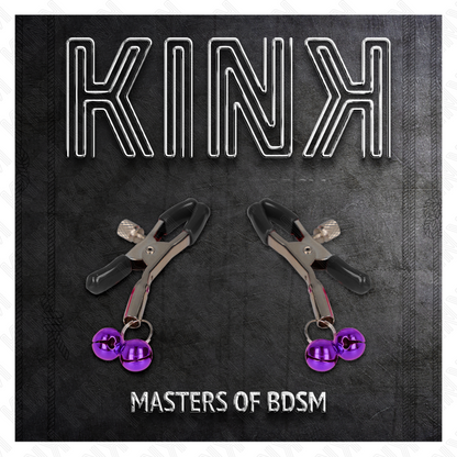 KINK - PINZA PER CAPEZZA DOPPIA VIOLA 6 CM - KINK COLLAR & GAG | Lingerie Harness Boutique