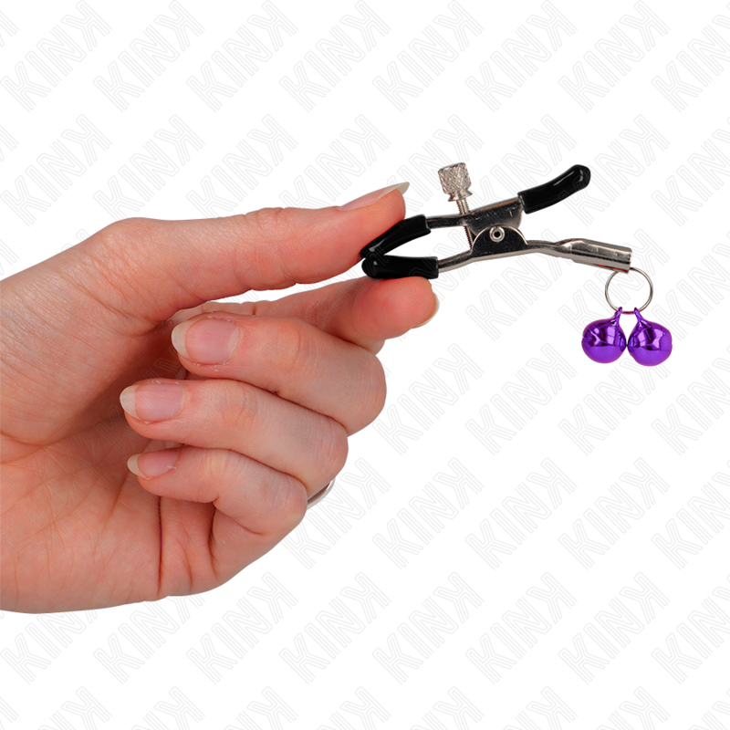 KINK - PINZA PER CAPEZZA DOPPIA VIOLA 6 CM - KINK COLLAR & GAG | Lingerie Harness Boutique