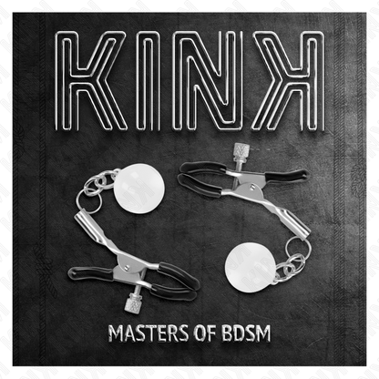 KINK - MORSETTI PER CAPEZZOLI PERLINE DI VETRO ARGENTO 6 CM - KINK COLLAR & GAG | Lingerie Harness Boutique