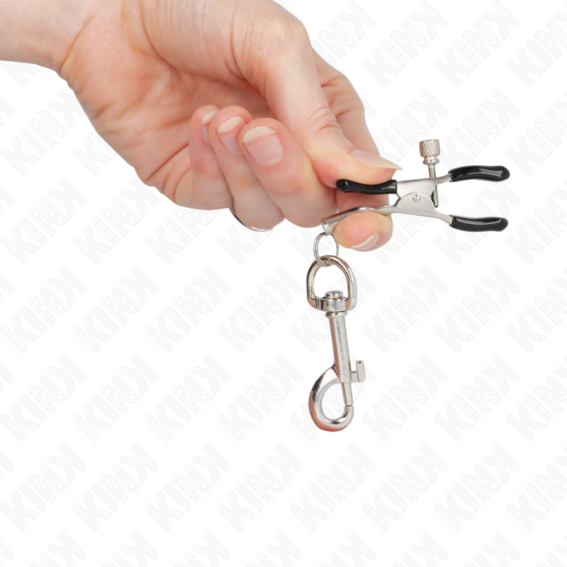 KINK - MORSETTO PER CAPEZZOLI A GANCIO 6 CM - KINK COLLAR & GAG | Lingerie Harness Boutique
