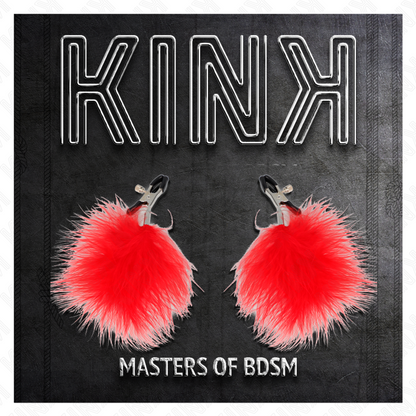 KINK - PINZA PER CAPEzzoli PIUMA ROSSO 7 CM - KINK COLLAR & GAG | Lingerie Harness Boutique