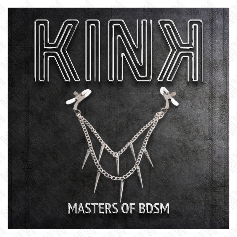 KINK - PINZE PER CAPEzzoli CON CATENE A SPUNTE 30 CM - KINK COLLAR & GAG | Lingerie Harness Boutique