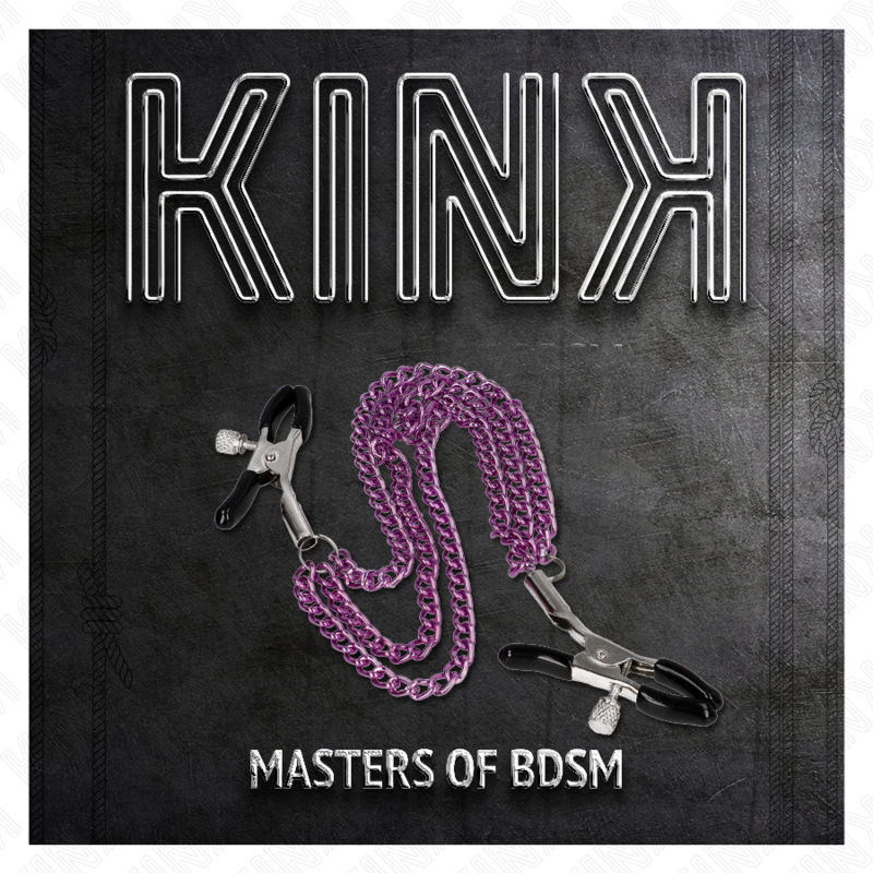 KINK - PINZE PER CAPEzzoli CON 3 CATENE VIOLA 20/23/28 CM - Lingerie Harness Boutique | Lingerie Harness Boutique