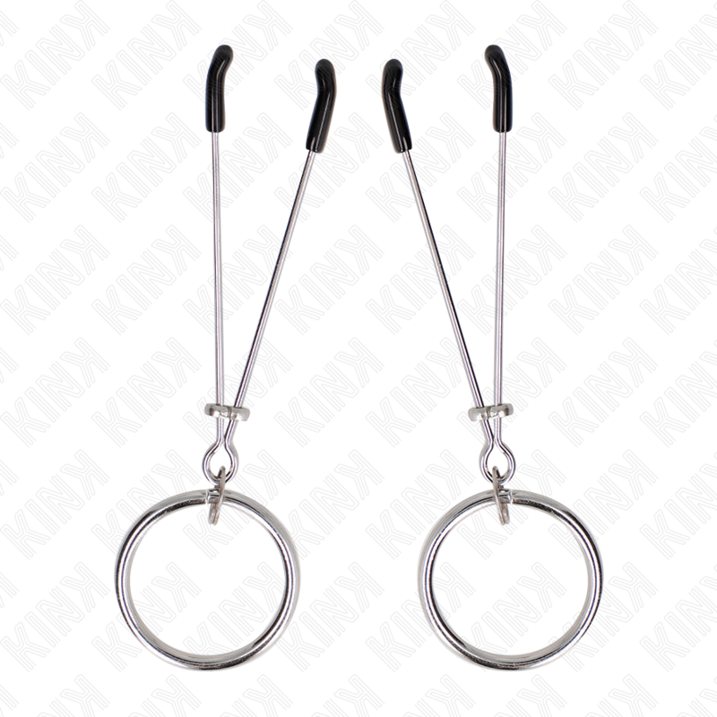 KINK - PINZE PER CAPEzzoli SOTTILI CON O-RING 7 CM - KINK COLLAR & GAG | Lingerie Harness Boutique