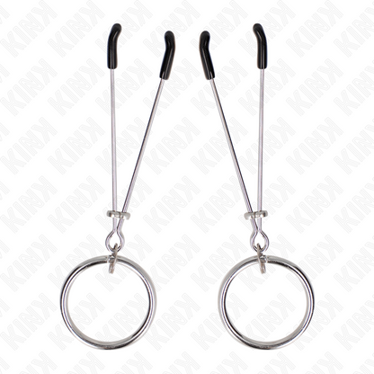 KINK - PINZE PER CAPEzzoli SOTTILI CON O-RING 7 CM - KINK COLLAR & GAG | Lingerie Harness Boutique