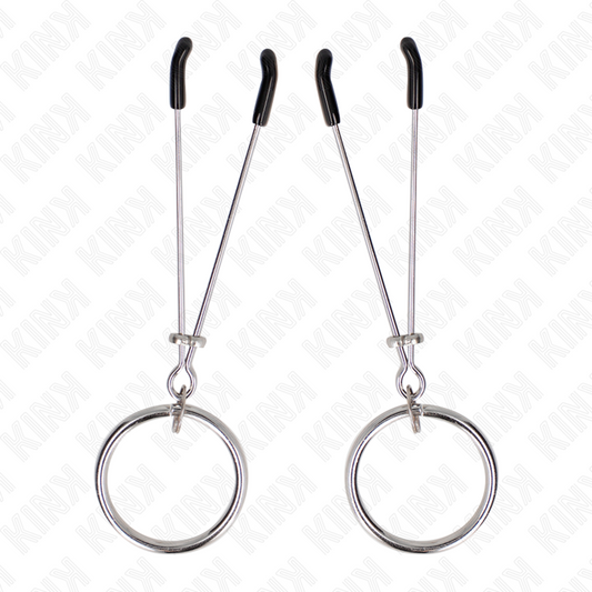 KINK - PINZE PER CAPEzzoli SOTTILI CON O-RING 7 CM - KINK COLLAR & GAG | Lingerie Harness Boutique