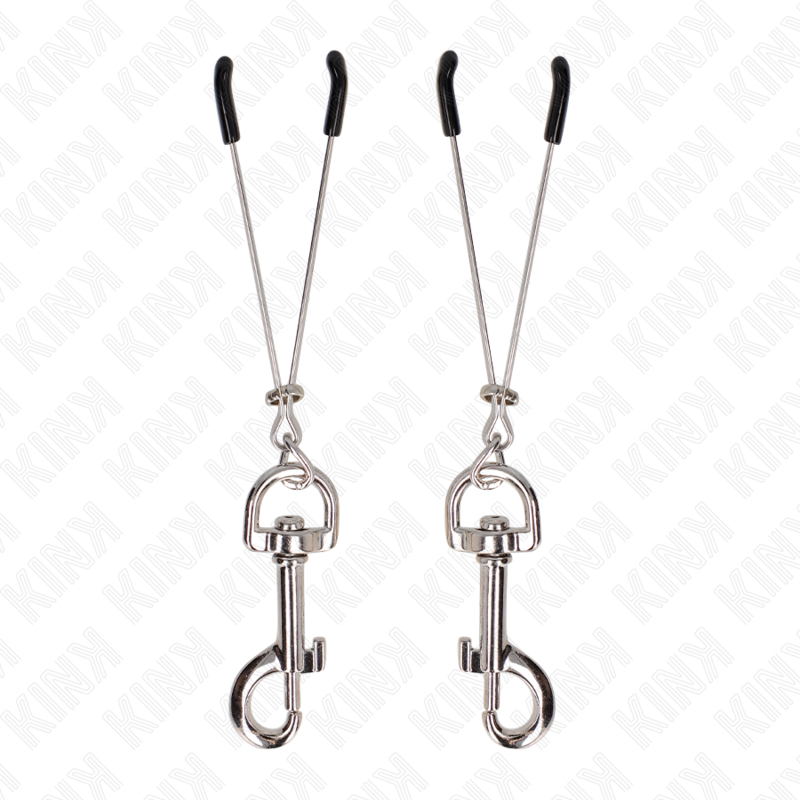 KINK - PINZA PER CAPEzzoli A GANCIO SOTTILE ARGENTO 7 CM - KINK COLLAR & GAG | Lingerie Harness Boutique
