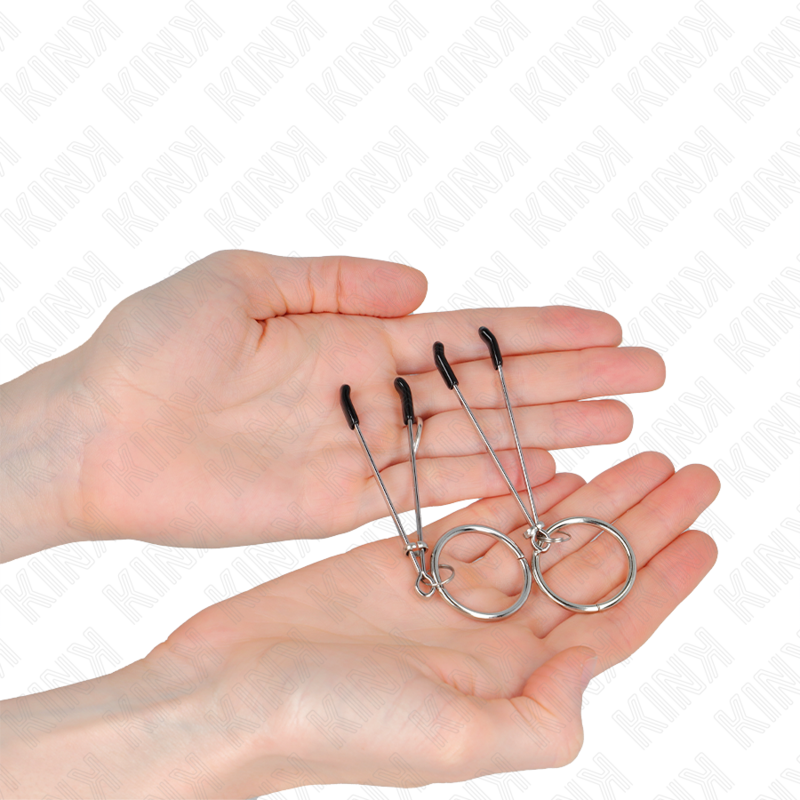 KINK - PINZE PER CAPEzzoli SOTTILI CON O-RING 7 CM - KINK COLLAR & GAG | Lingerie Harness Boutique
