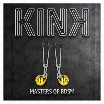 KINK - PINZE PER CAPEZZOLI A CAMPANA SOTTILE ORO 7 CM - KINK COLLAR & GAG | Lingerie Harness Boutique