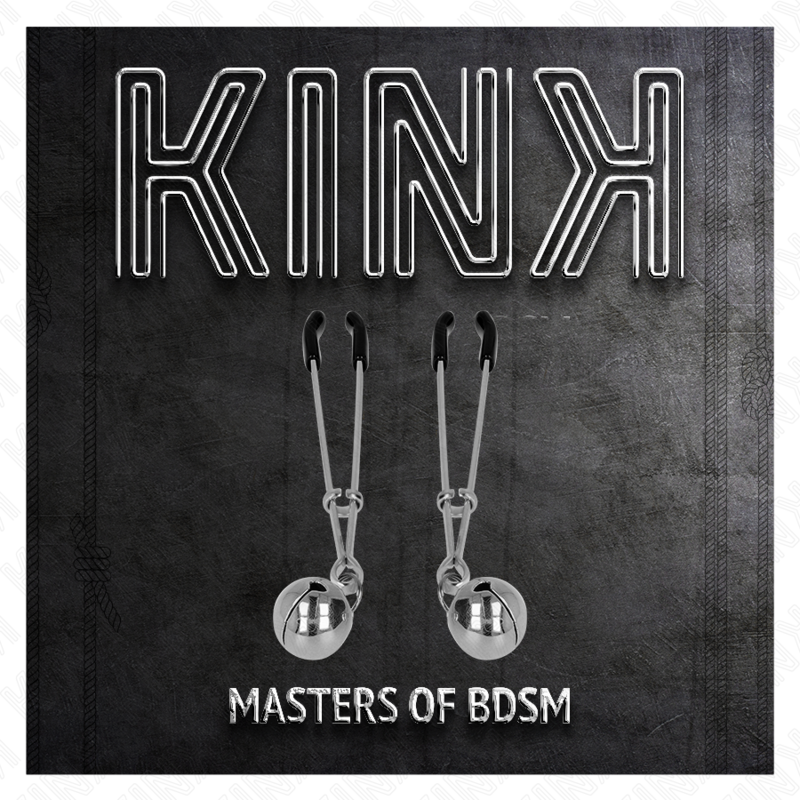 KINK - PINZE PER CAPEZZOLI A CAMPANA SOTTILE ARGENTO 7 CM - KINK COLLAR & GAG | Lingerie Harness Boutique