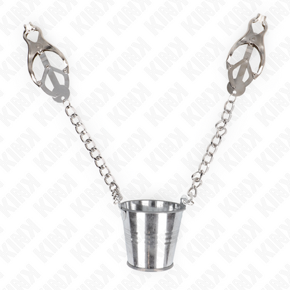 KINK - NIPPLE CLAMPS WITH SILVER BUCKET