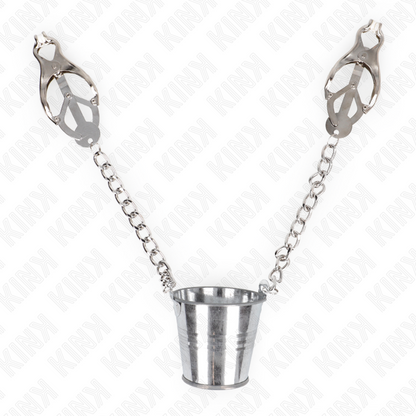 KINK - PINZE PER CAPEzzoli CON SECCHIO ARGENTO - KINK NIPPLE GRIP | Lingerie Harness Boutique