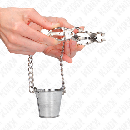 KINK - PINZE PER CAPEzzoli CON SECCHIO ARGENTO - KINK NIPPLE GRIP | Lingerie Harness Boutique