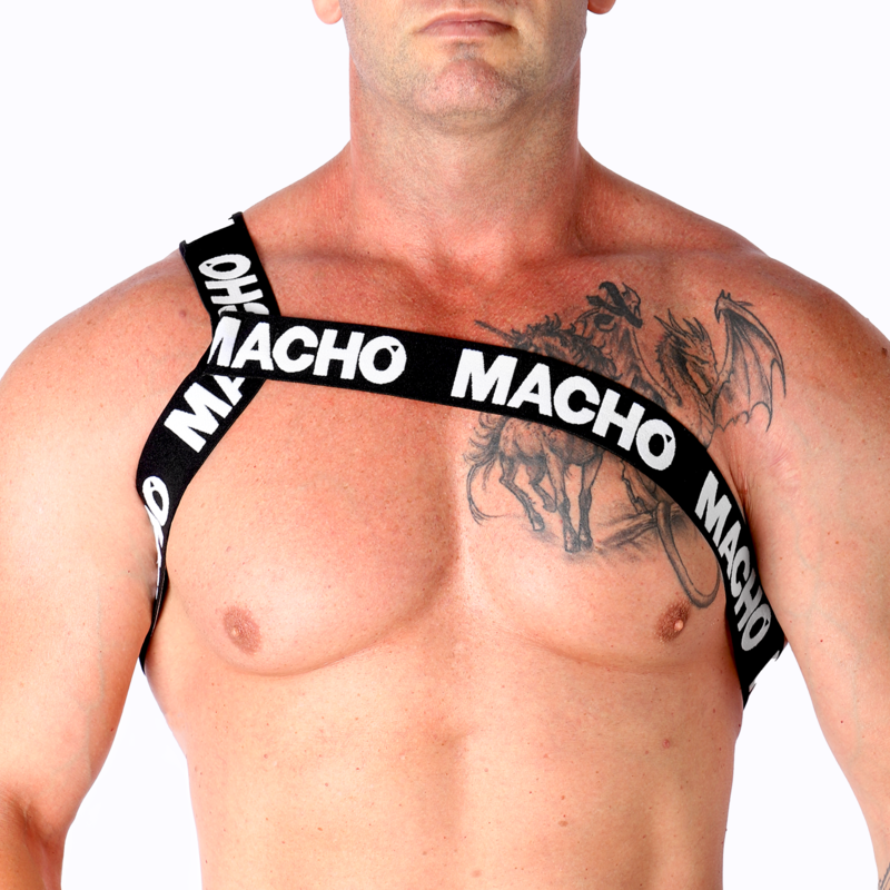 MACHO - ROMAN HARNESS WHITE S/M