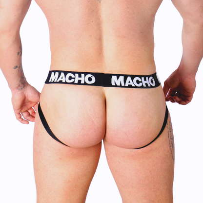 MACHO - MX26X1 JOCK GRID BIANCO XL - MACHO UNDERWEAR | Lingerie Harness Boutique