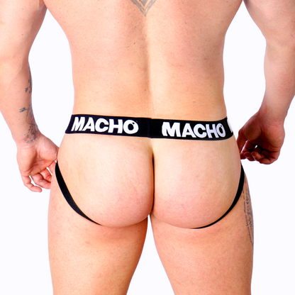 MACHO - MX25NC JOCK NERO PELLE XL - MACHO UNDERWEAR | Lingerie Harness Boutique
