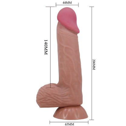 PRETTY LOVE - DILDO REALISTICO SERIE SLIDING SKIN CON VENTOSA SCORREVOLE IN PELLE MARRONE 20,6 CM - PRETTY LOVE HIGH GRADE | Lingerie Harness Boutique