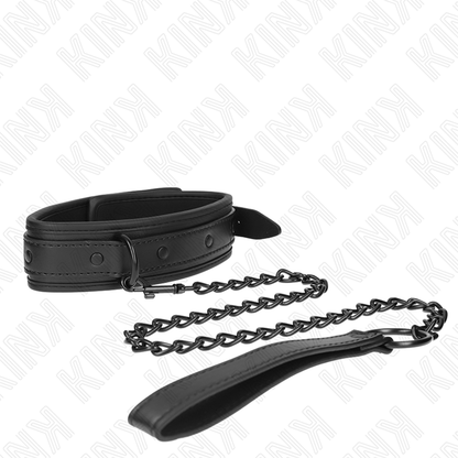 KINK - NEOPRENE BONDAGE COLLAR MODEL 2 WITH 78 CM ADJUSTABLE BELT 37.5 X 49.5 CM