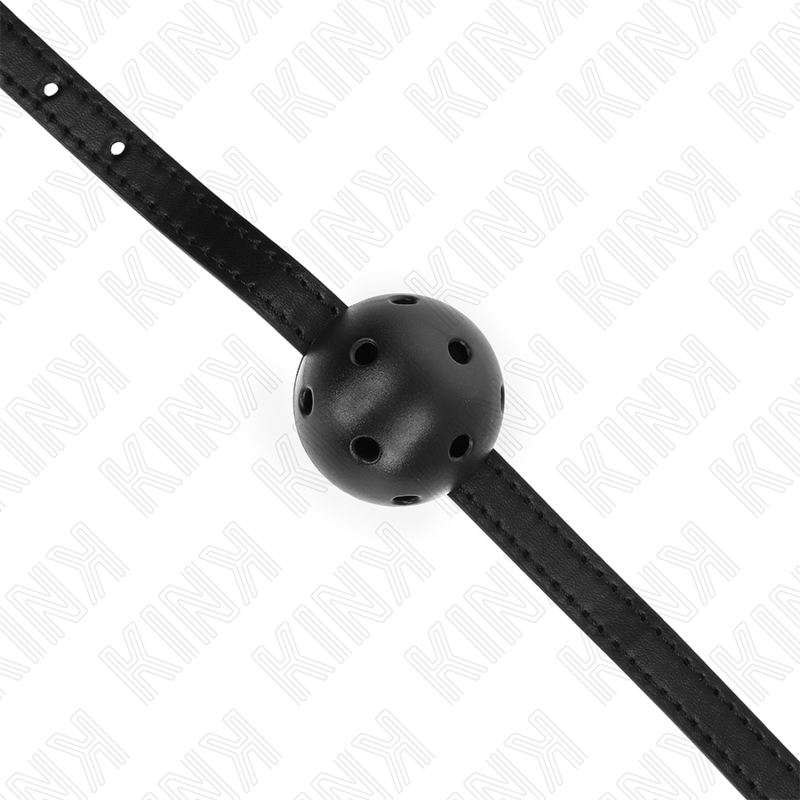 KINK - SIMPLICITY PALLA TRASPIRANTE NERA 4,5 CM BAVAGLIO 62 x 1,5 CM - KINK COLLAR & GAG | Lingerie Harness Boutique
