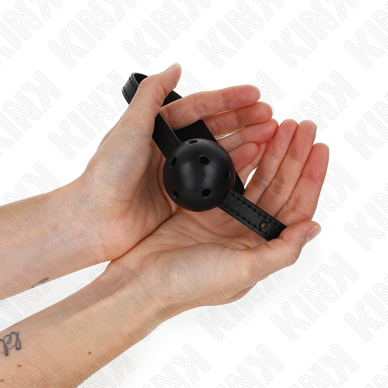 KINK - SIMPLICITY PALLA TRASPIRANTE NERA 4,5 CM BAVAGLIO 62 x 1,5 CM - Lingerie Harness Boutique | Lingerie Harness Boutique