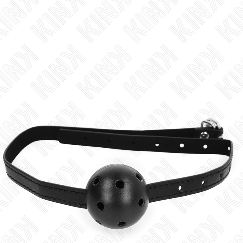 KINK - SIMPLICITY PALLA TRASPIRANTE NERA 4,5 CM BAVAGLIO 62 x 1,5 CM - KINK COLLAR & GAG | Lingerie Harness Boutique