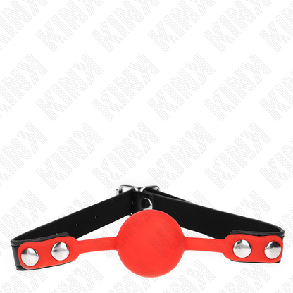 KINK - PALLA IN SILICONE ROSSA 4 CM GAG 60 x 2 CM - Lingerie Harness Boutique | Lingerie Harness Boutique