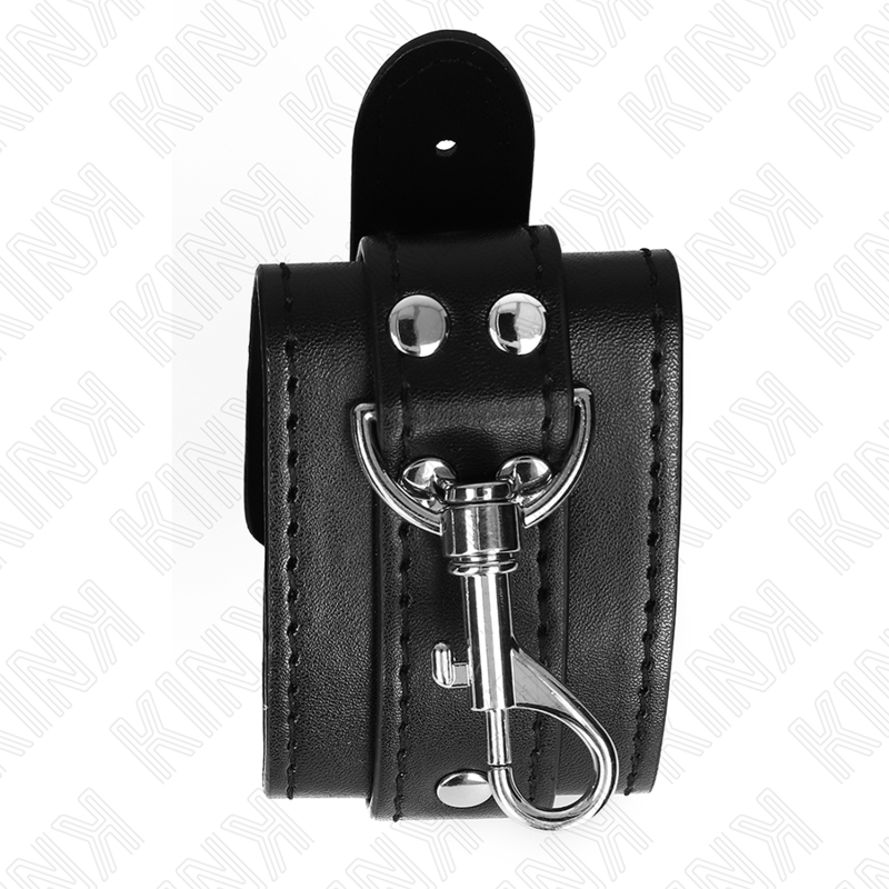 KINK - RESISTENZA DA POLSO PER DUNGEON CON CHIUSURA NERA REGOLABILE 21-28 CM X 5,5 CM - KINK COLLAR & GAG | Lingerie Harness Boutique