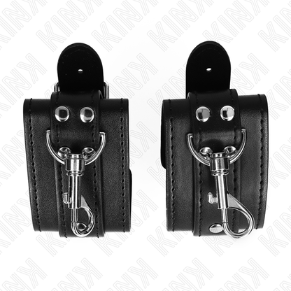 KINK - RESISTENZA DA POLSO PER DUNGEON CON CHIUSURA NERA REGOLABILE 21-28 CM X 5,5 CM - KINK COLLAR & GAG | Lingerie Harness Boutique