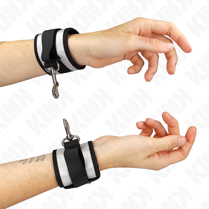 KINK - NEOPRENE CUFFS GREY 23 X 5 CM