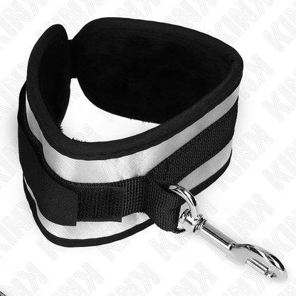 KINK - POLSINI IN NEOPRENE GRIGIO 23 X 5 CM - KINK COLLAR & GAG | Lingerie Harness Boutique