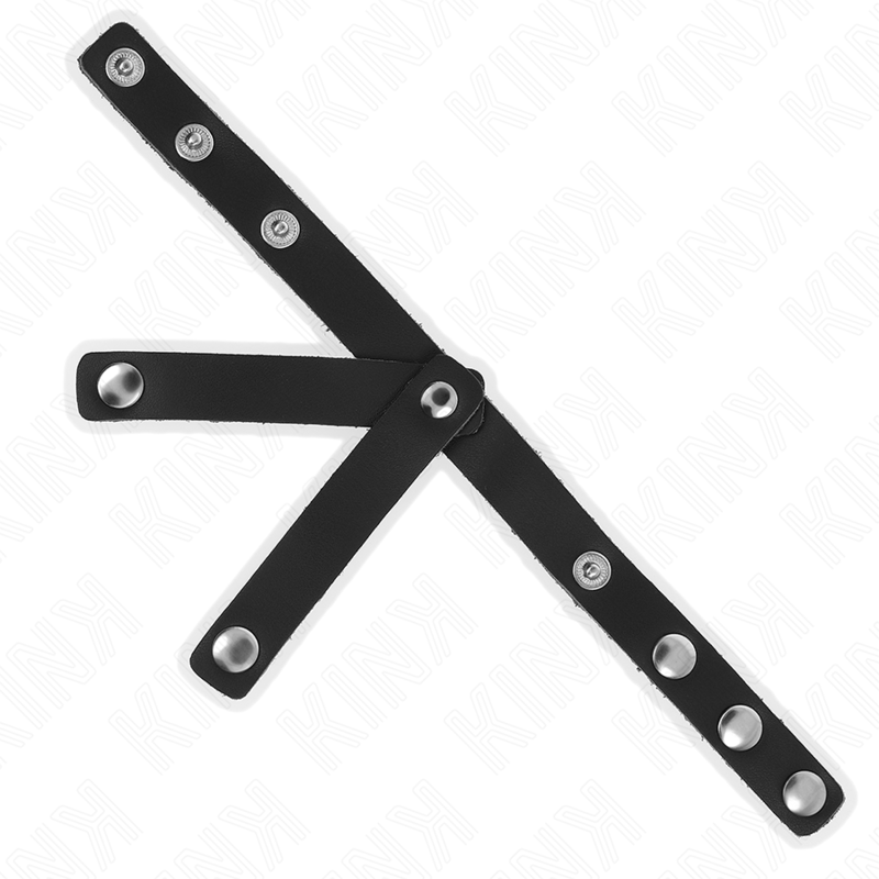 KINK - DIVISORE PER PALLINE IN PELLE REGOLABILE - KINK RING POWER | Lingerie Harness Boutique