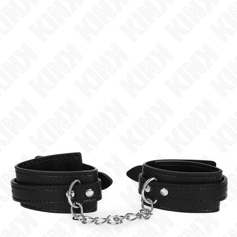 KINK - RESISTENZA DA POLSO CON MOTIVO SERPENTE NERO REGOLABILE 20-28 CM X 5,4 CM - KINK COLLAR & GAG | Lingerie Harness Boutique