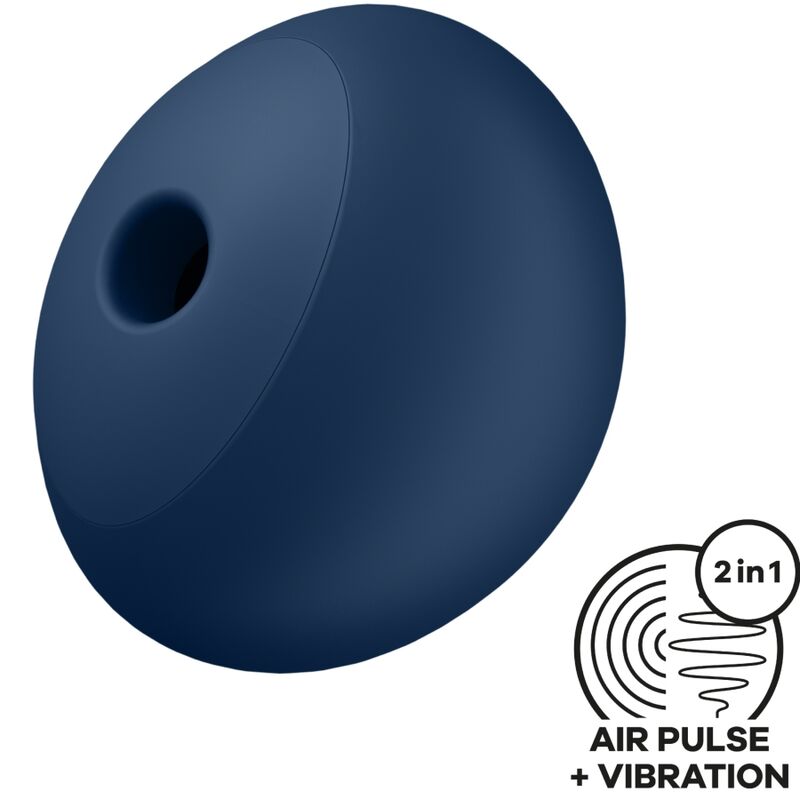 SATISFYER - AIR POWER 4 STIMOLATORE E VIBRATORE 12 VIBRAZIONI BLU - SATISFYER AIR PULSE | Lingerie Harness Boutique