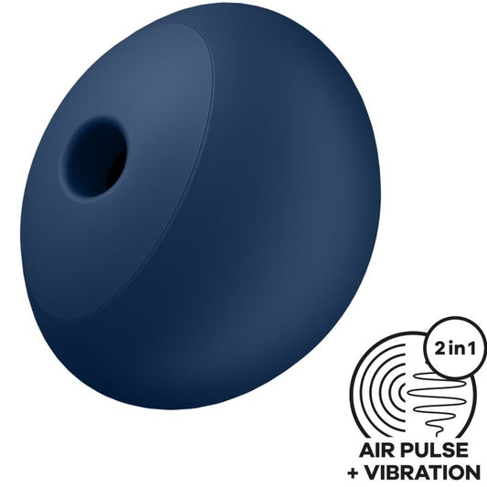SATISFYER - AIR POWER 4 STIMOLATORE E VIBRATORE 12 VIBRAZIONI BLU - SATISFYER AIR PULSE | Lingerie Harness Boutique