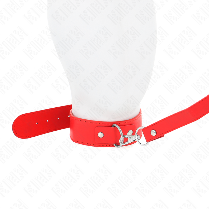 KINK - COLLANA CON CINTURA 116 CM ROJO CINTURINO REGOLABILE 32-50 CM X 8 CM - KINK COLLAR & GAG | Lingerie Harness Boutique