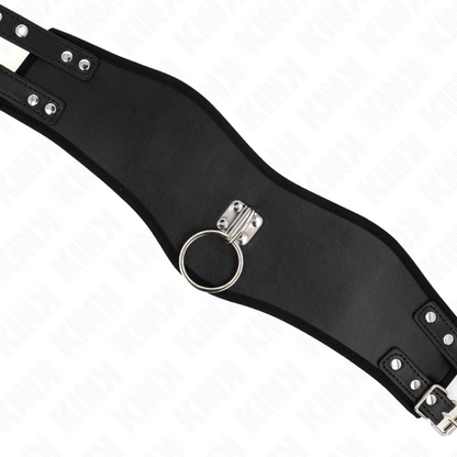 KINK - COLLANA 65 CM CON CINTURINO LARGO REGOLABILE 40-55 CM X 10 CM - KINK COLLAR & GAG | Lingerie Harness Boutique