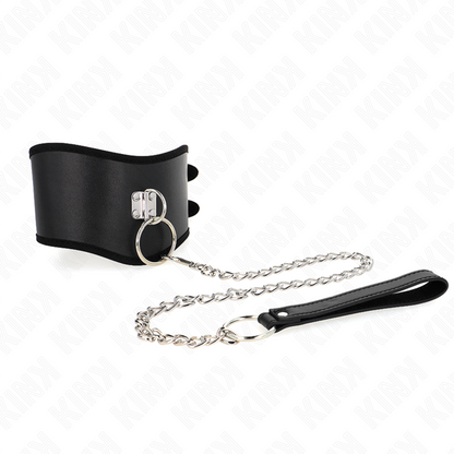KINK - COLLANA 65 CM CON CINTURINO LARGO REGOLABILE 40-55 CM X 10 CM - KINK COLLAR & GAG | Lingerie Harness Boutique