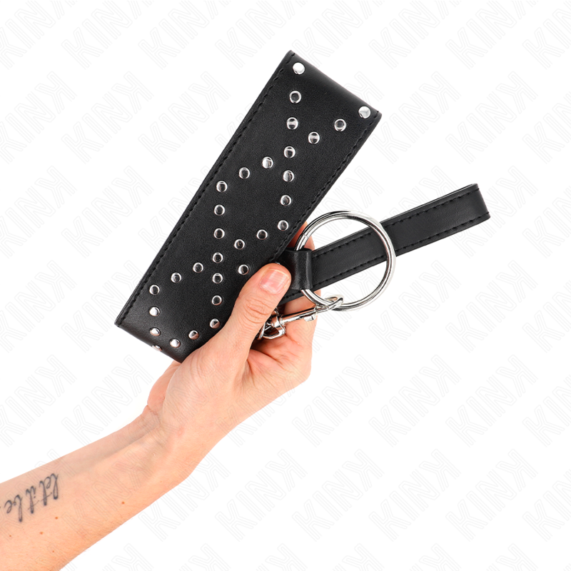 KINK - COLLANA 65 CM CON GUINZAGLIO CON BORCHIE ARGENTO MODELLO 3 REGOLABILE 36-43 CM X 5 CM - Lingerie Harness Boutique | Lingerie Harness Boutique