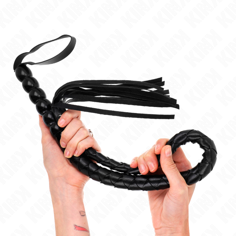 KINK - SNAKE WHIP WITH BEADS 80 CM