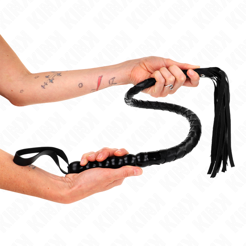 KINK - SNAKE WHIP WITH BEADS 80 CM