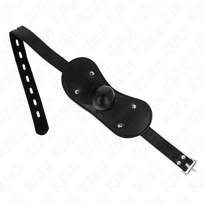 KINK - MASCHERA BOCCA BALL GAG CON SERRATURA REGOLABILE 42-60 CM - KINK COLLAR & GAG | Lingerie Harness Boutique