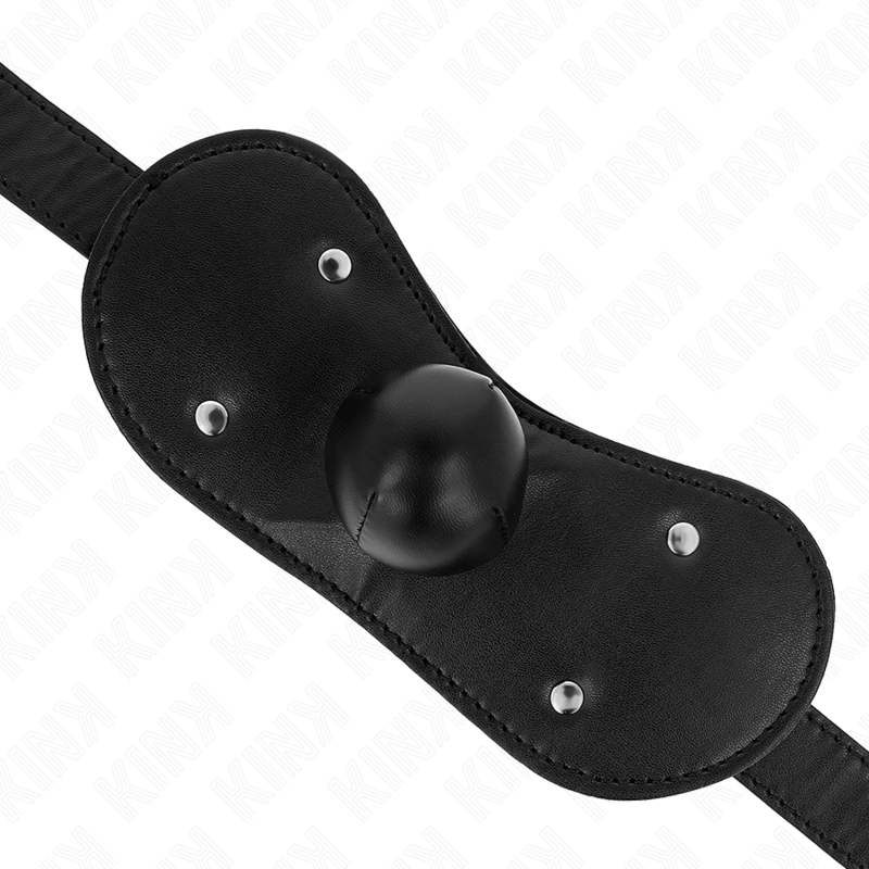 KINK - MASCHERA BOCCA BALL GAG CON SERRATURA REGOLABILE 42-60 CM - KINK COLLAR & GAG | Lingerie Harness Boutique