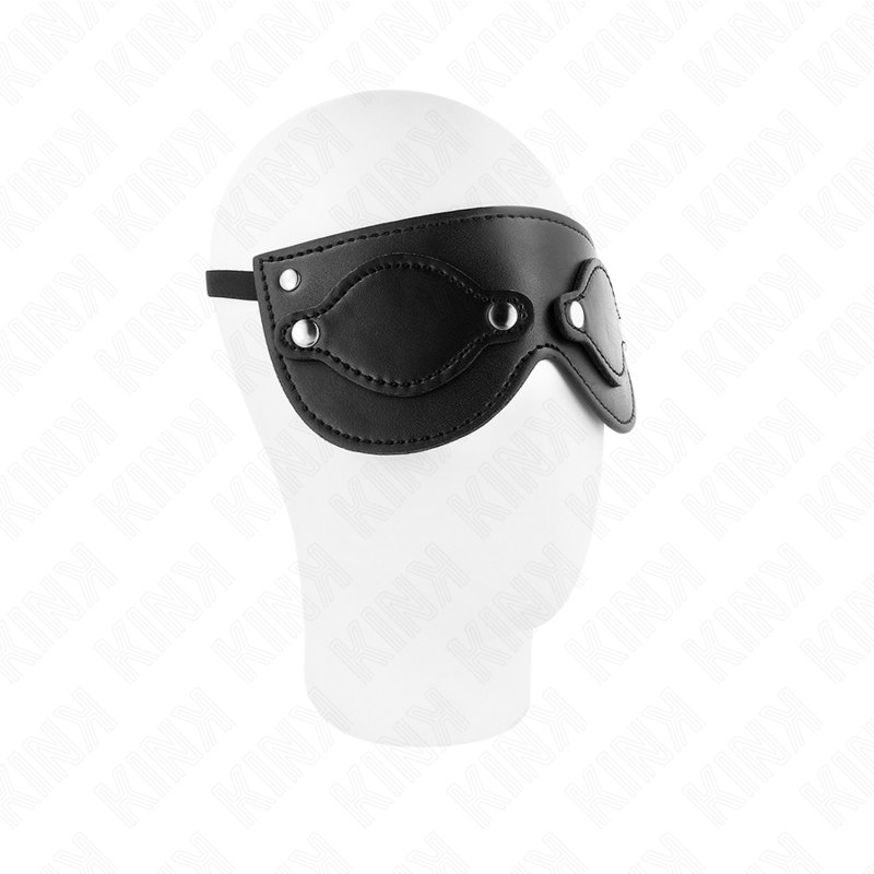 KINK - MASCHERA IN SIMILPELLE CON COPRI OCCHI RIMOVIBILI 22 x 9 CM - Lingerie Harness Boutique | Lingerie Harness Boutique