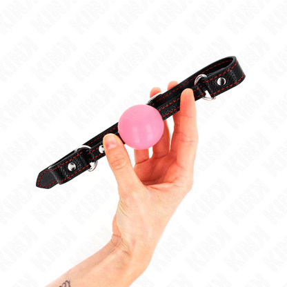 KINK - PALLA ORO ROSA 4 CM GAG 60 x 2 CM - KINK COLLAR & GAG | Lingerie Harness Boutique