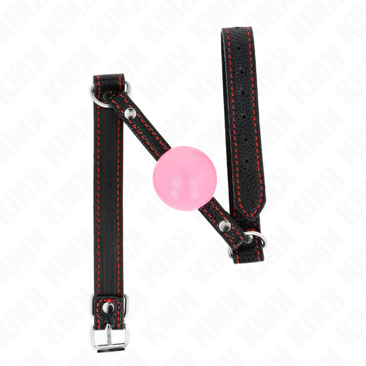 KINK - PALLA ORO ROSA 4 CM GAG 60 x 2 CM - KINK COLLAR & GAG | Lingerie Harness Boutique