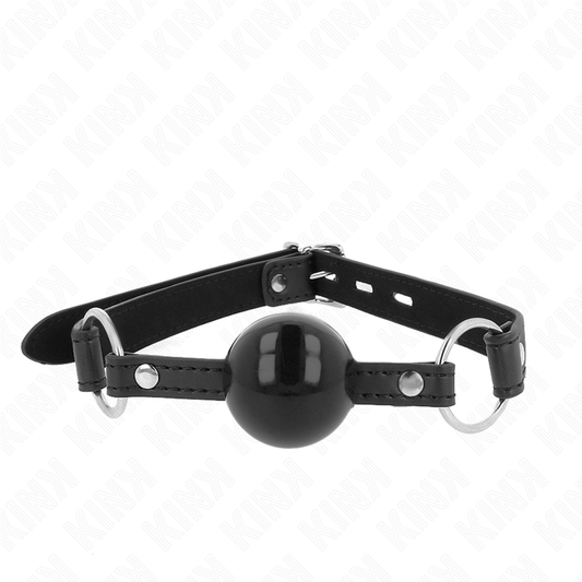 KINK - BALLA IN TPE 4 CM CON SERRATURA NERA 60 x 2 CM - KINK COLLAR & GAG | Lingerie Harness Boutique