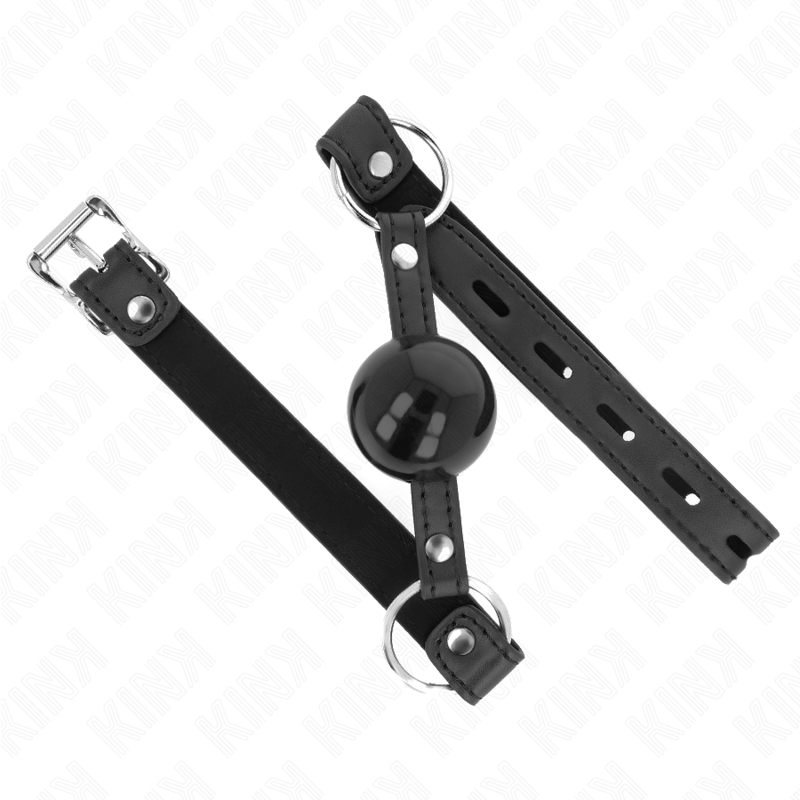 KINK - BALLA IN TPE 4 CM CON SERRATURA NERA 60 x 2 CM - KINK COLLAR & GAG | Lingerie Harness Boutique