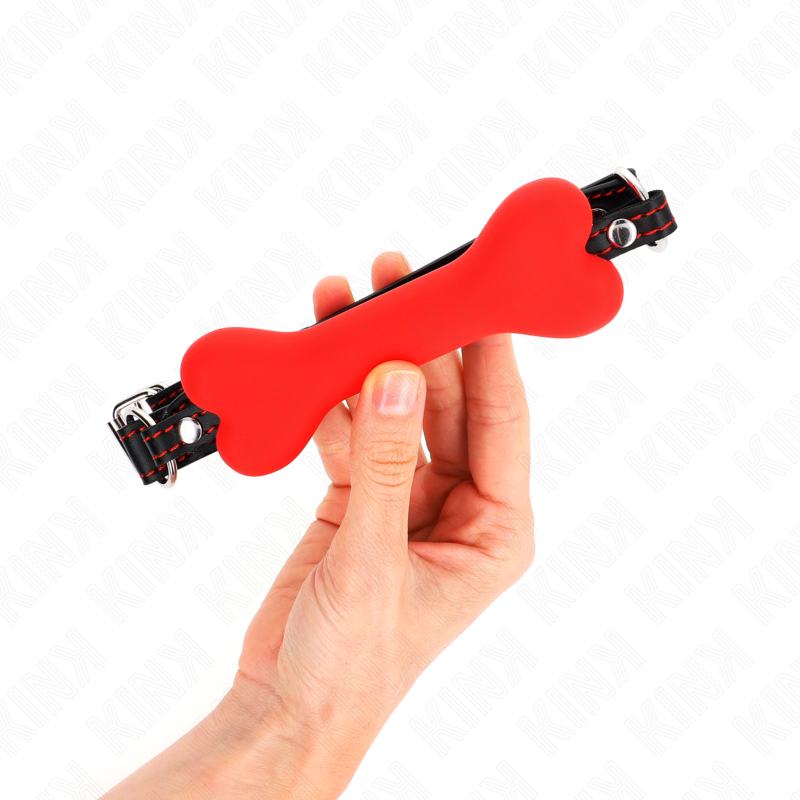KINK - OSSO ROSSO 12 CM BAVAGLIO 63 x 2 CM - KINK IMPACT & TOUCH | Lingerie Harness Boutique