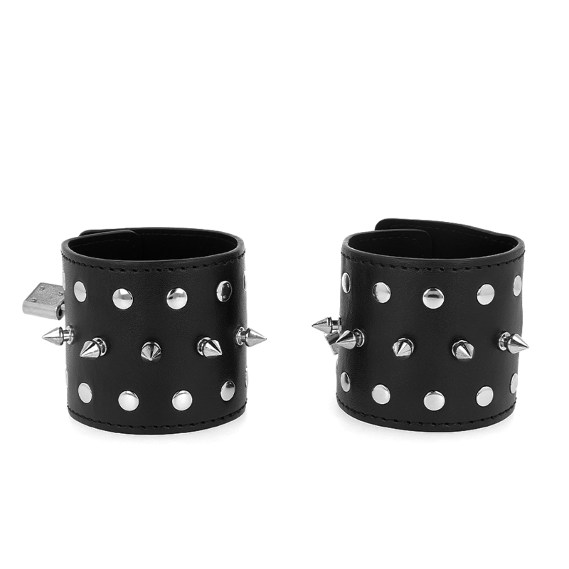 KINK - RESISTENZA DA POLSO PUNK CON PUNTE 25 X 6 CM - KINK COLLAR & GAG | Lingerie Harness Boutique