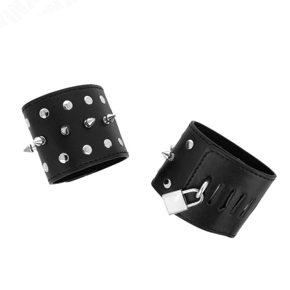 KINK - RESISTENZA DA POLSO PUNK CON PUNTE 25 X 6 CM - KINK COLLAR & GAG | Lingerie Harness Boutique